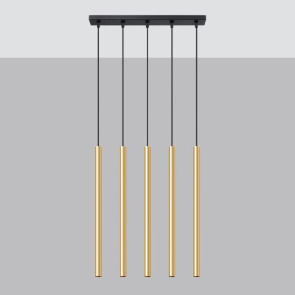 Pakabinamas sietynas PASTELO 5xG9/8W/230V auksas