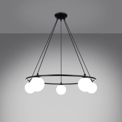 Pakabinamas sietynas YOLI 5xG9/8W/230V juoda