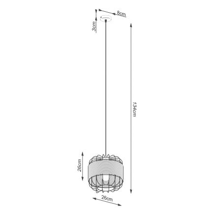 Pakabinamas sietynas FOST 1xE27/15W/230V