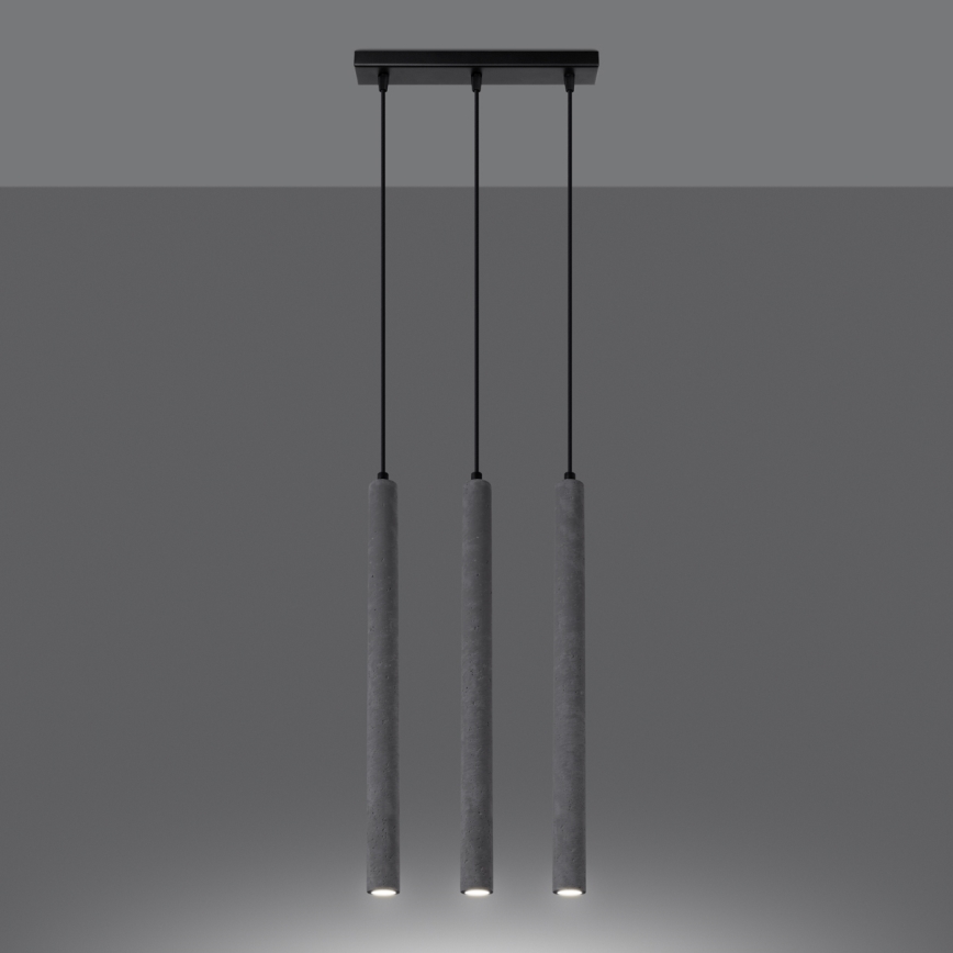 Pakabinamas sietynas PASTELO 3xG9/8W/230V betonas