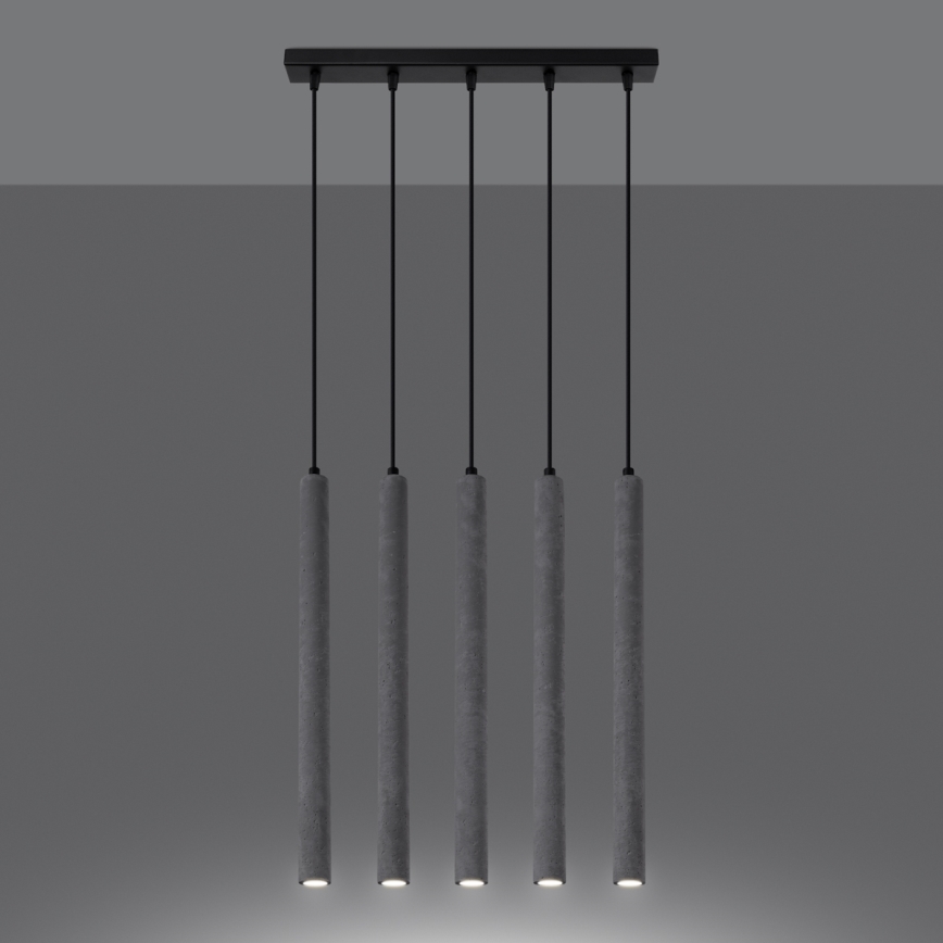 Pakabinamas sietynas PASTELO 5xG9/8W/230V betonas