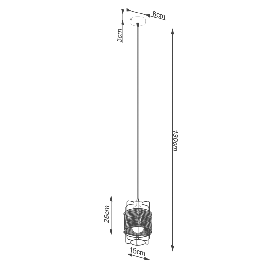 Pakabinamas sietynas GIZUR 1xE27/15W/230V