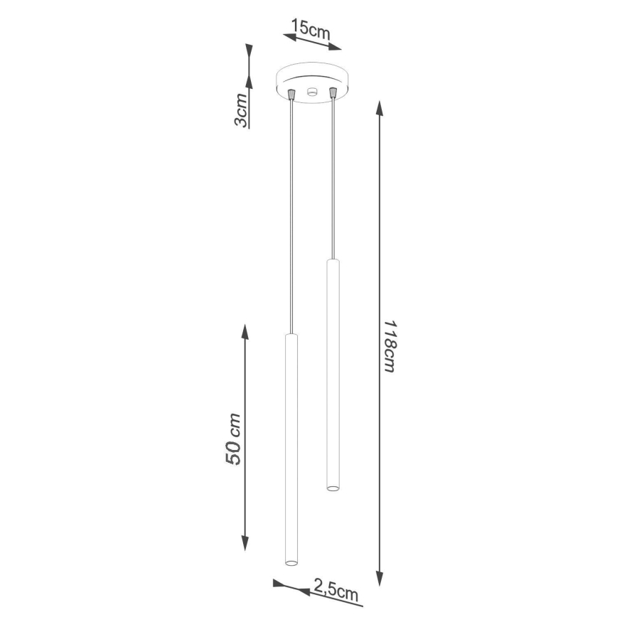 Pakabinamas sietynas PASTELO 2xG9/8W/230V balta