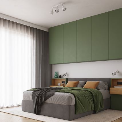 Sieninis akcentinis šviestuvas ELBA 1xE27/15W/230V balta