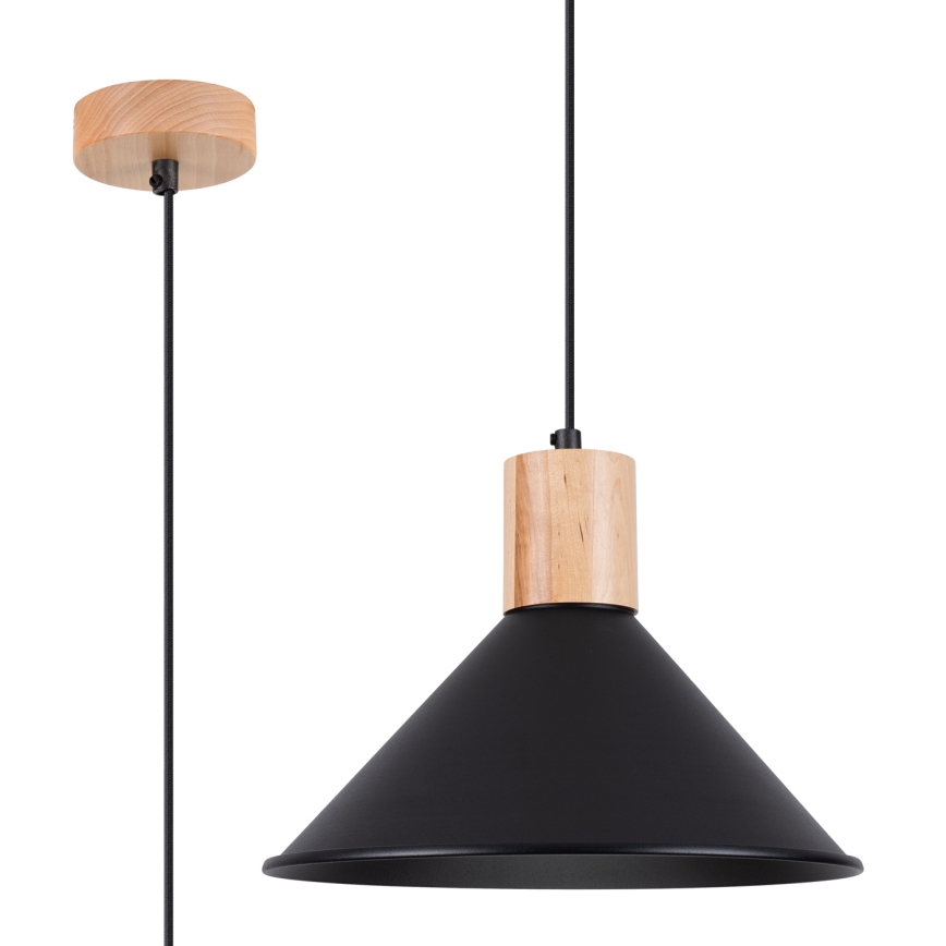 Pakabinamas sietynas JAGA 1xE27/15W/230V diametras 30 cm juoda