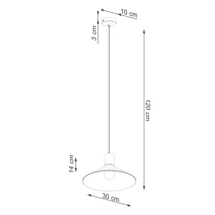 Pakabinamas sietynas JAGA 1xE27/15W/230V diametras 30 cm juoda