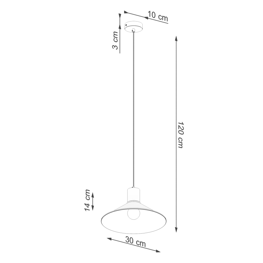 Pakabinamas sietynas JAGA 1xE27/15W/230V diametras 30 cm juoda