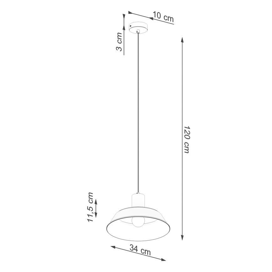 Pakabinamas sietynas FANO 1xE27/15W/230V diametras 34 cm balta