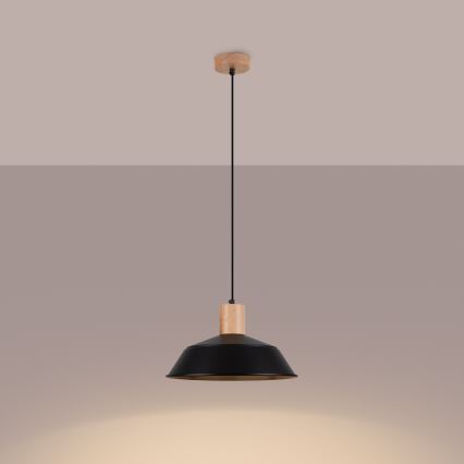 Pakabinamas sietynas FANO 1xE27/15W/230V diametras 34 cm juoda