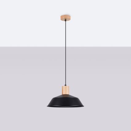 Pakabinamas sietynas FANO 1xE27/15W/230V diametras 34 cm juoda