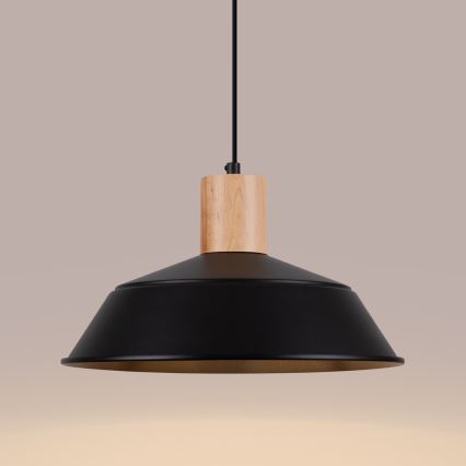 Pakabinamas sietynas FANO 1xE27/15W/230V diametras 34 cm juoda
