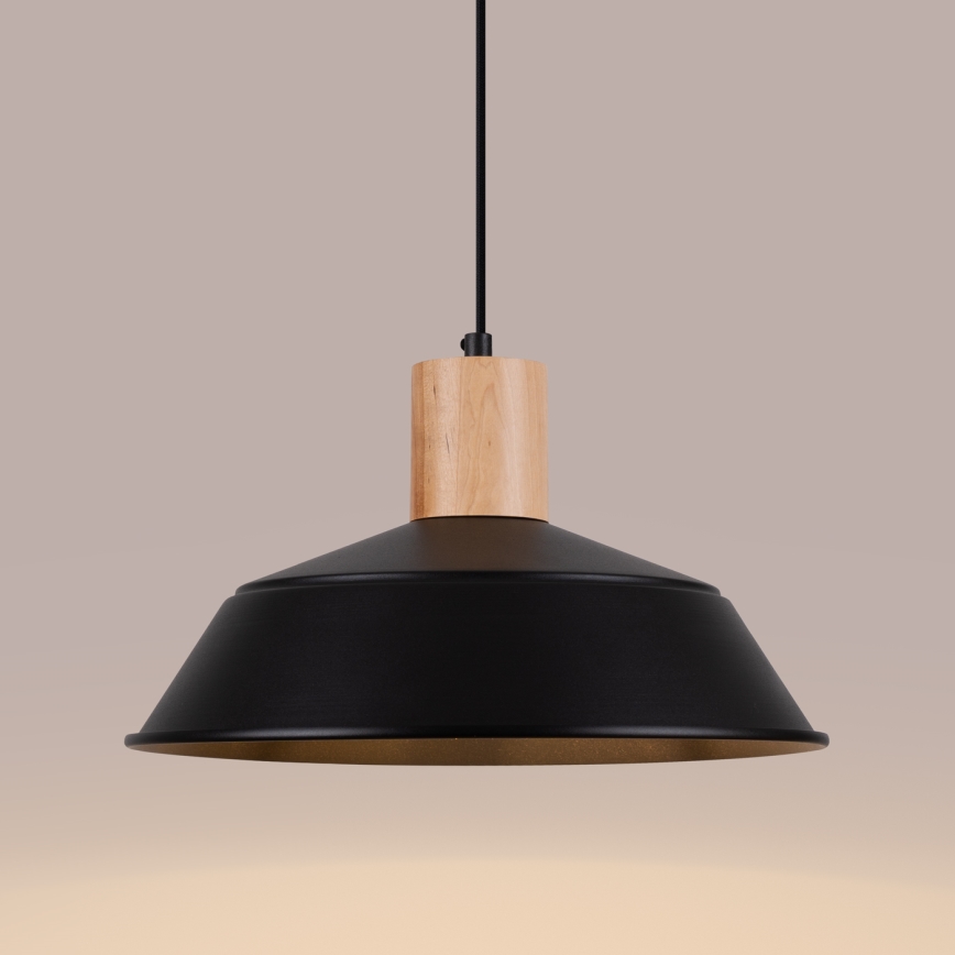 Pakabinamas sietynas FANO 1xE27/15W/230V diametras 34 cm juoda