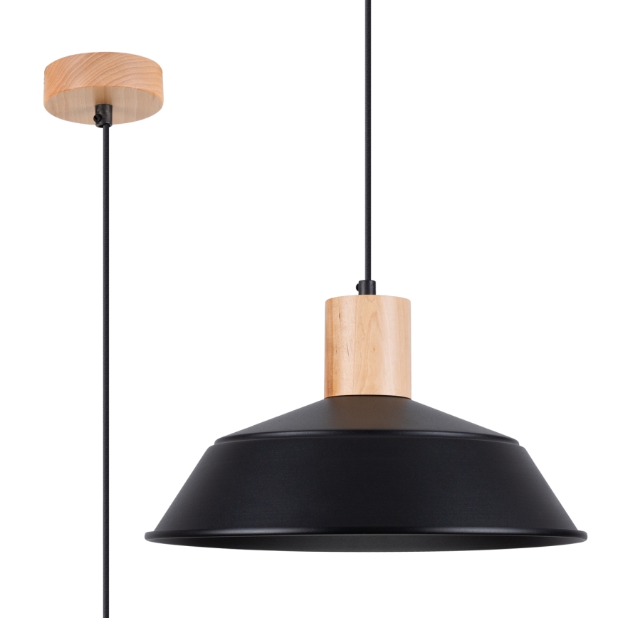 Pakabinamas sietynas FANO 1xE27/15W/230V diametras 34 cm juoda