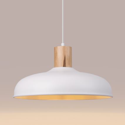 Pakabinamas sietynas INDY 1xE27/15W/230V diametras 38 cm balta