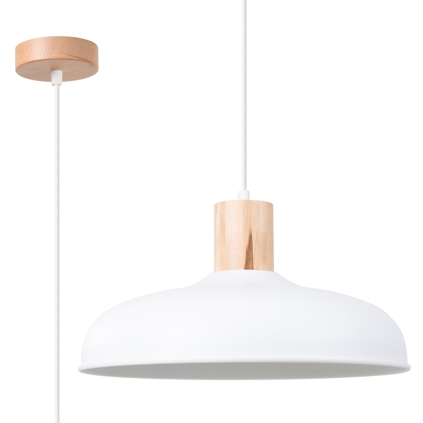 Pakabinamas sietynas INDY 1xE27/15W/230V diametras 38 cm balta