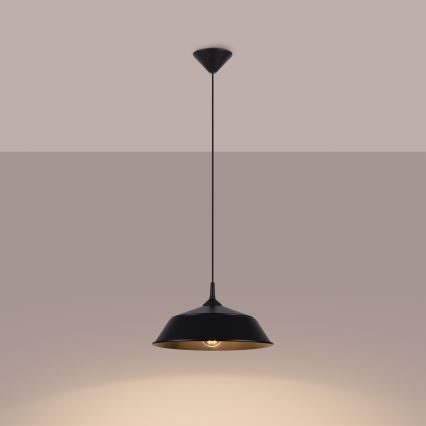 Pakabinamas sietynas FRIKA 1xE27/15W/230V diametras 34 cm juoda