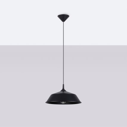 Pakabinamas sietynas FRIKA 1xE27/15W/230V diametras 34 cm juoda