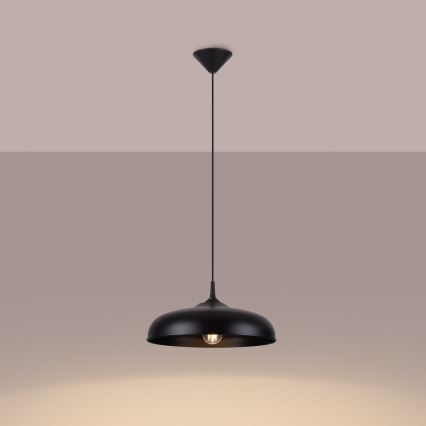 Pakabinamas sietynas GINA 1xE27/15W/230V diametras 38 cm juoda