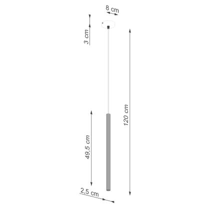 Pakabinamas sietynas ARCHE 1xG9/8W/230V balta