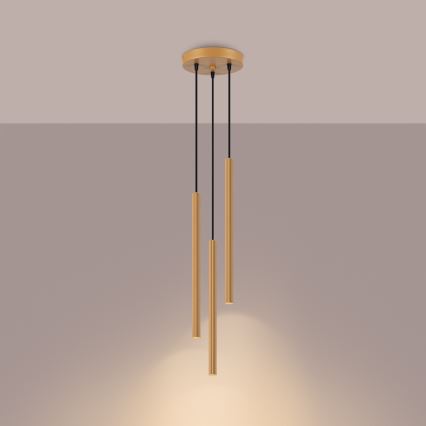 Pakabinamas sietynas ARCHE 3xG9/8W/230V auksas