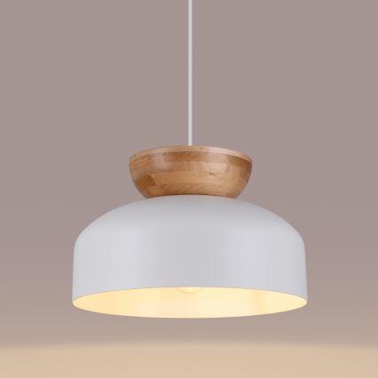 Pakabinamas sietynas MARION 1xE27/15W/230V diametras 29,5 cm balta
