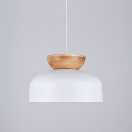 Pakabinamas sietynas MARION 1xE27/15W/230V diametras 29,5 cm balta