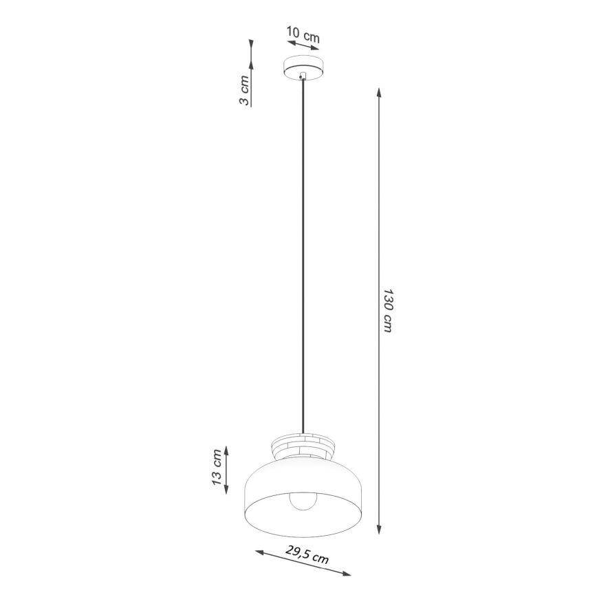Pakabinamas sietynas MARION 1xE27/15W/230V diametras 29,5 cm balta