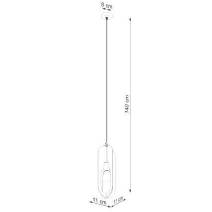 Pakabinamas sietynas NICUS 1xE27/15W/230V balta