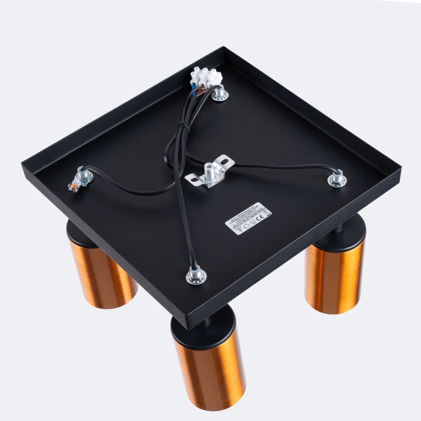 Akcentinis apšvietimas WINX 4xGU10/10W/230V juoda/varis