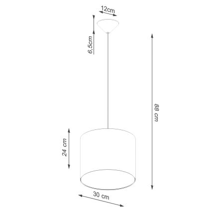 Pakabinamas sietynas NOVA 1xE27/15W/230V diametras 30 cm juoda