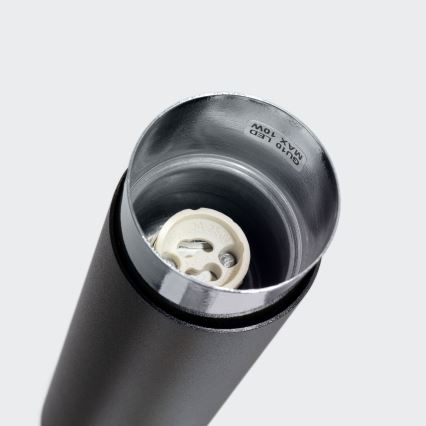 Akcentinis apšvietimas NERO 1xGU10/10W/230V 12,5 cm juoda/blizgus chromas