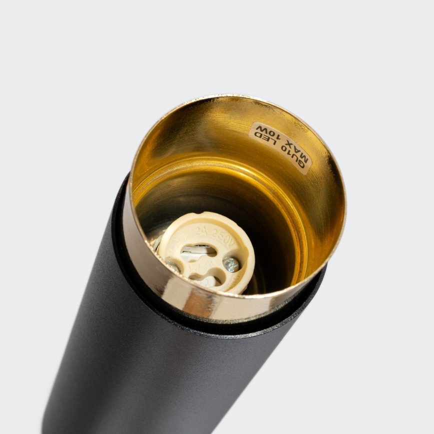 Akcentinis apšvietimas NERO 1xGU10/10W/230V 12,5 cm juoda/auksas
