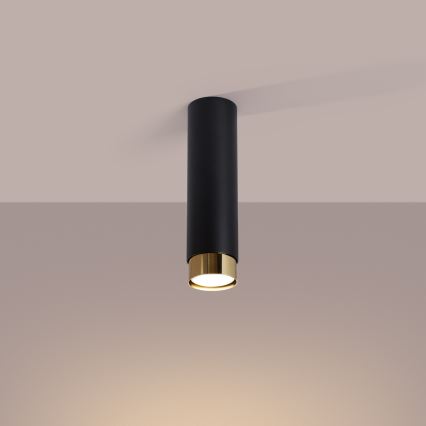 Akcentinis apšvietimas NERO 1xGU10/10W/230V 22,5 cm juoda/auksas