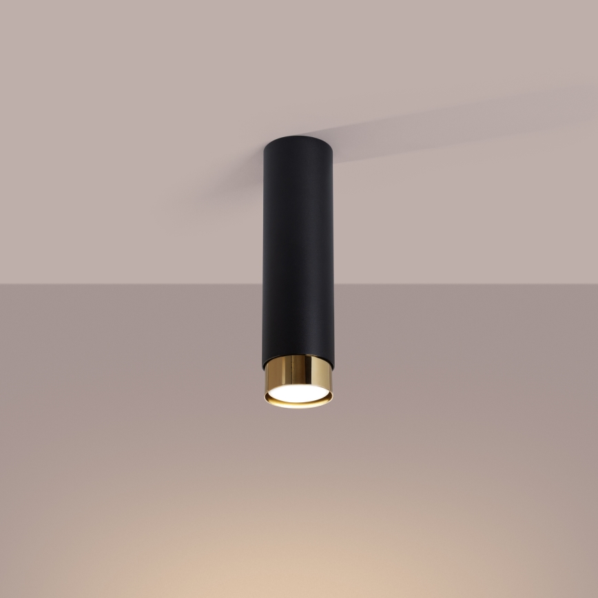 Akcentinis apšvietimas NERO 1xGU10/10W/230V 22,5 cm juoda/auksas