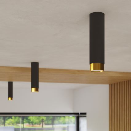Akcentinis apšvietimas NERO 1xGU10/10W/230V 22,5 cm juoda/auksas
