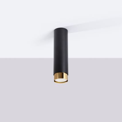Akcentinis apšvietimas NERO 1xGU10/10W/230V 22,5 cm juoda/auksas