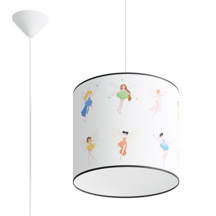 Vaikiškas pakabinamas sietynas FAIRY 1xE27/15W/230V diametras 30 cm fėja