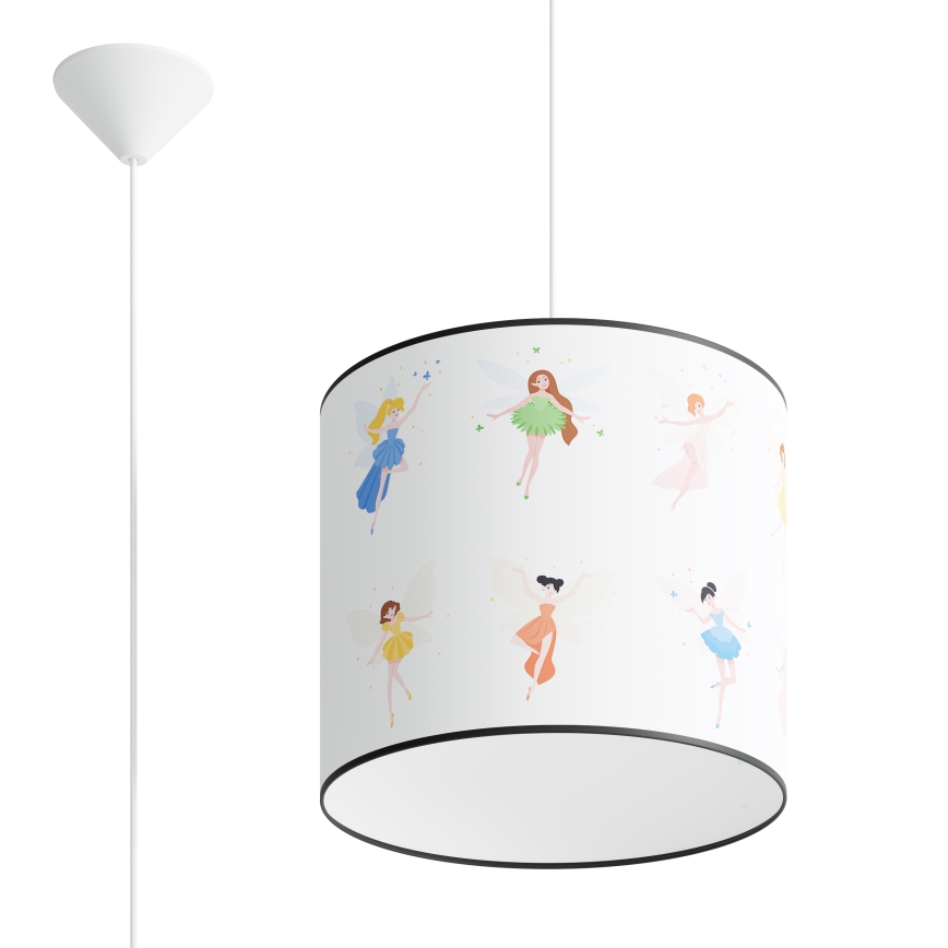 Vaikiškas pakabinamas sietynas FAIRY 1xE27/15W/230V diametras 30 cm fėja