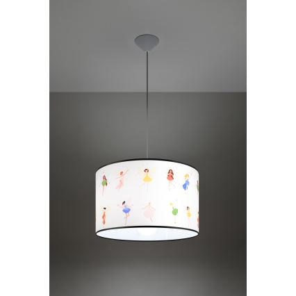 Vaikiškas pakabinamas sietynas FAIRY 1xE27/15W/230V diametras 40 cm fėja
