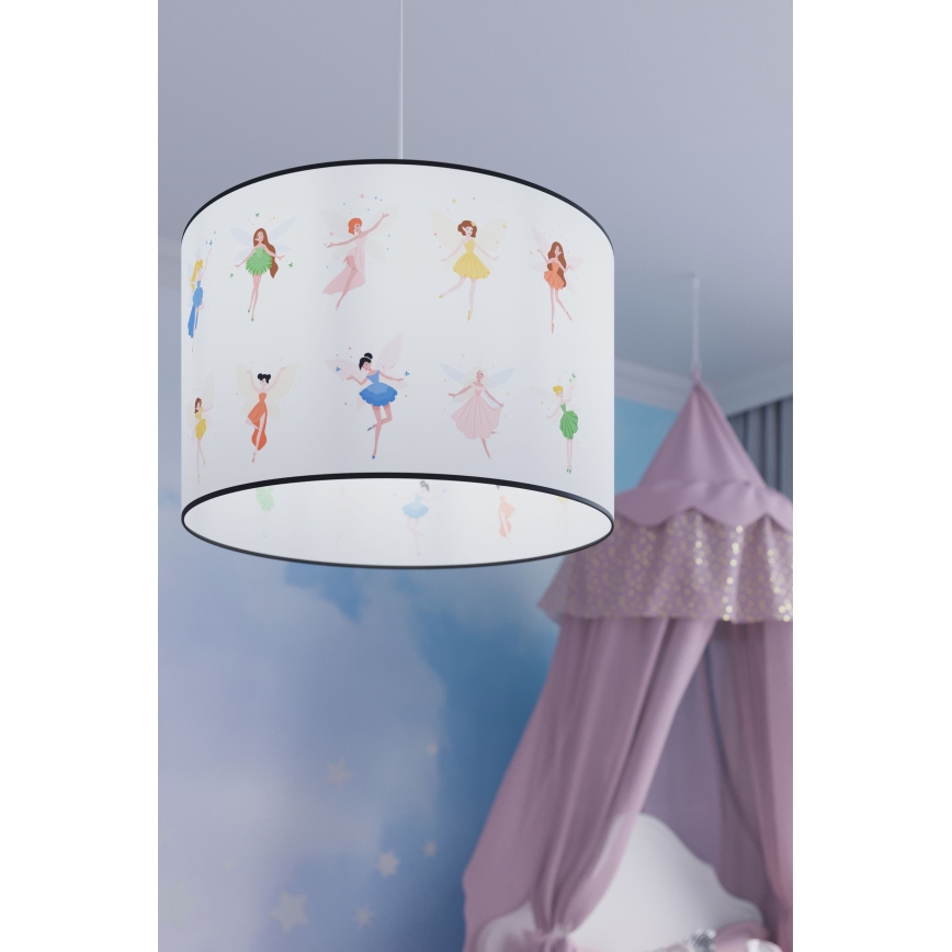 Vaikiškas pakabinamas sietynas FAIRY 1xE27/15W/230V diametras 40 cm fėja