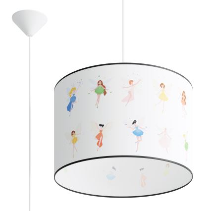 Vaikiškas pakabinamas sietynas FAIRY 1xE27/15W/230V diametras 40 cm fėja