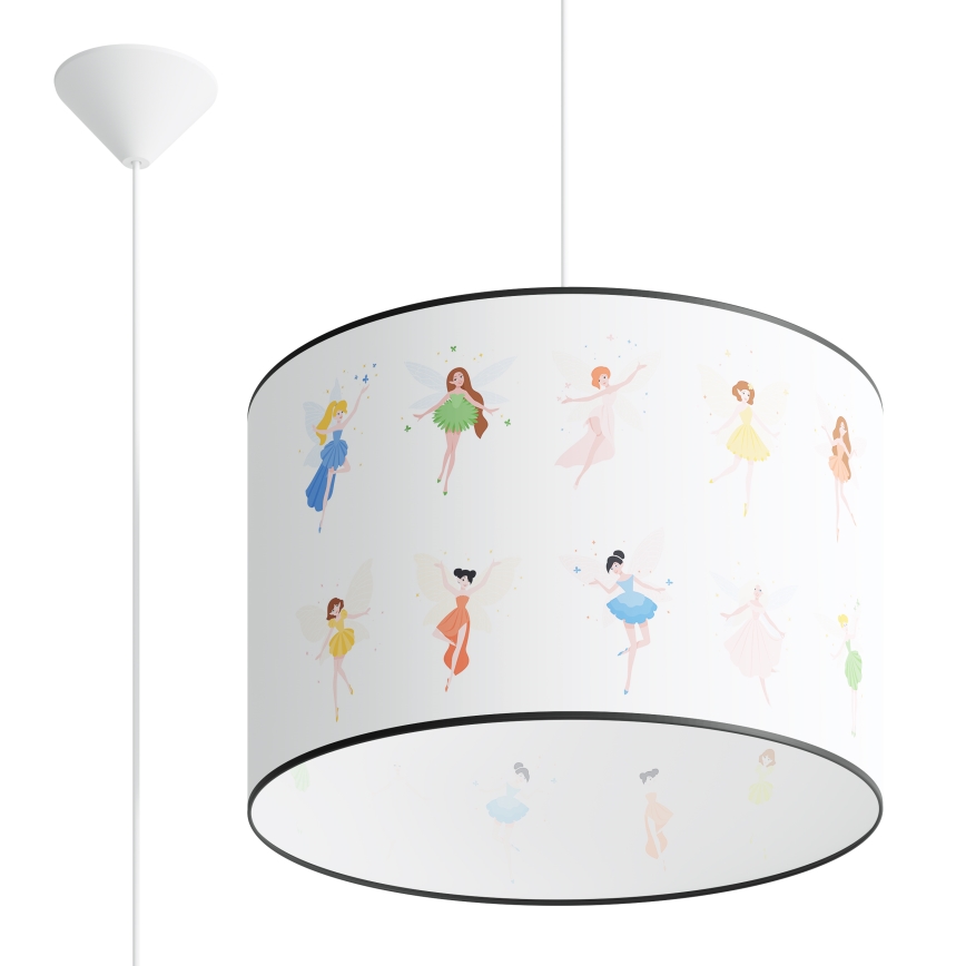 Vaikiškas pakabinamas sietynas FAIRY 1xE27/15W/230V diametras 40 cm fėja