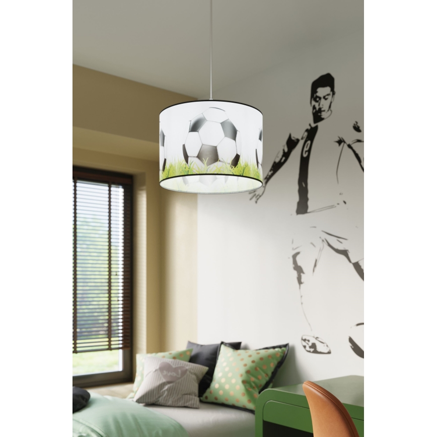 Vaikiškas pakabinamas sietynas FOOTBALL 1xE27/15W/230V diametras 30 cm futbolas