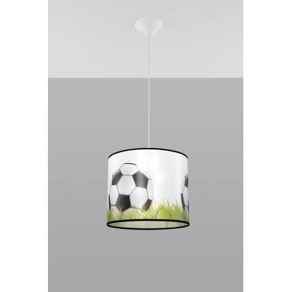 Vaikiškas pakabinamas sietynas FOOTBALL 1xE27/15W/230V diametras 30 cm futbolas