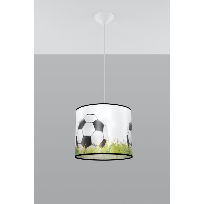 Vaikiškas pakabinamas sietynas FOOTBALL 1xE27/15W/230V diametras 30 cm futbolas