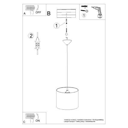 Vaikiškas pakabinamas sietynas FOOTBALL 1xE27/15W/230V diametras 30 cm futbolas
