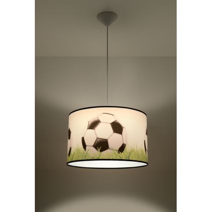 Vaikiškas pakabinamas sietynas FOOTBALL 1xE27/15W/230V diametras 40 cm futbolas