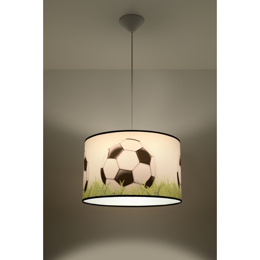 Vaikiškas pakabinamas sietynas FOOTBALL 1xE27/15W/230V diametras 40 cm futbolas