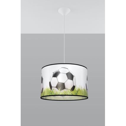 Vaikiškas pakabinamas sietynas FOOTBALL 1xE27/15W/230V diametras 40 cm futbolas