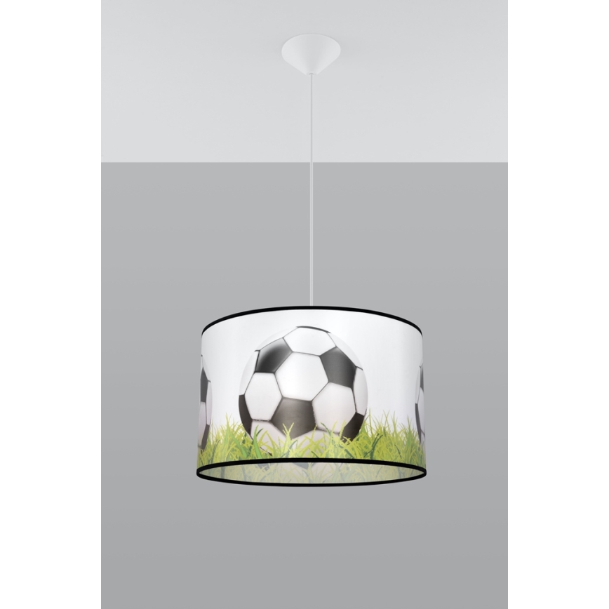 Vaikiškas pakabinamas sietynas FOOTBALL 1xE27/15W/230V diametras 40 cm futbolas